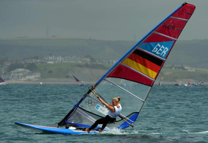   Confident in the Olympic arena and optimistic despite a fleeting mistake: Moana Delle on the RS:X board