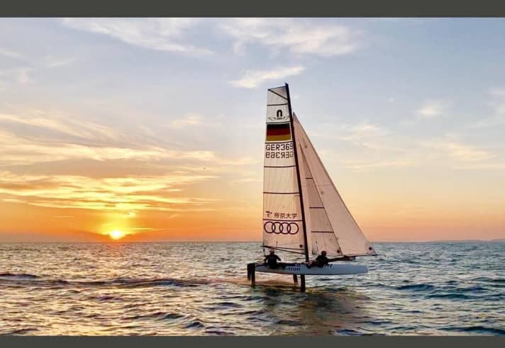  L'entraînement peut être si agréable : Johannes Polgar et Carolina Werner en Nacra 17