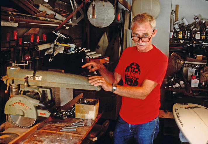 Jim Drake in his workshop - a gifted tinkerer and inventor