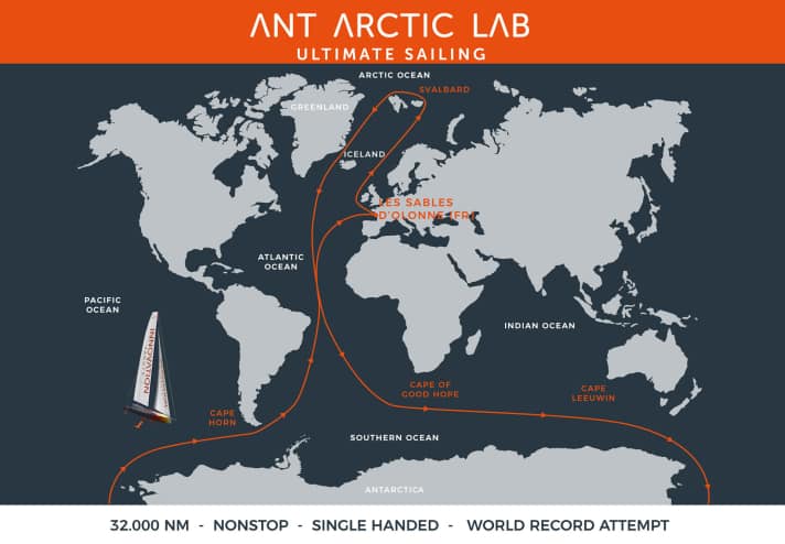 The current course: North. South, a lot of east and north again.