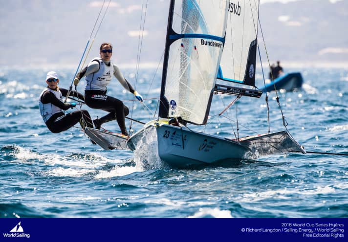   Un virus ha rovinato la loro regata di Coppa del Mondo fin dall'inizio: Tina Lutz e Susann Beucke nel 49erFX