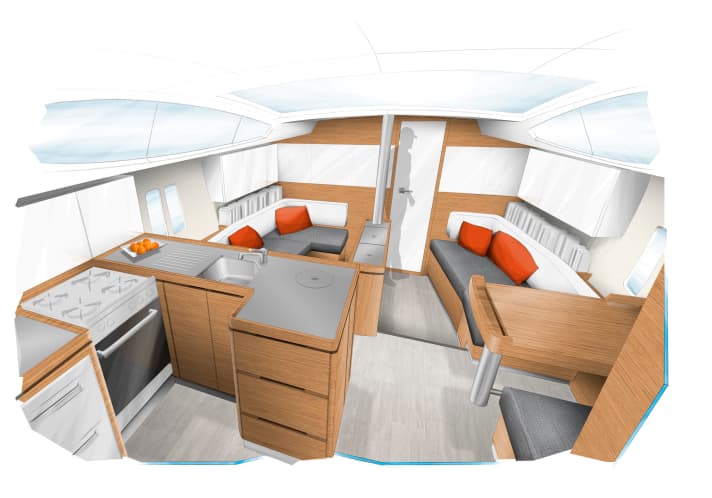   Pretty: The shipyard is working with more light and more style for the interior