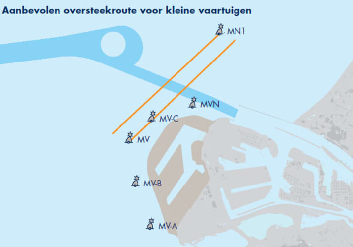   Durch die Aufschüttung der tweede Maasvlakte (dunkelbraun) hat sich die Strömung verstärkt