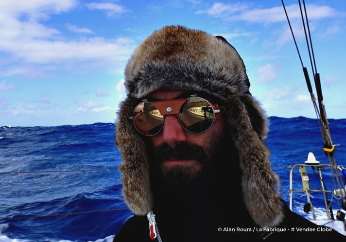   Ambiente freddo, cuore caldo: lo skipper vandeano Alan Roura