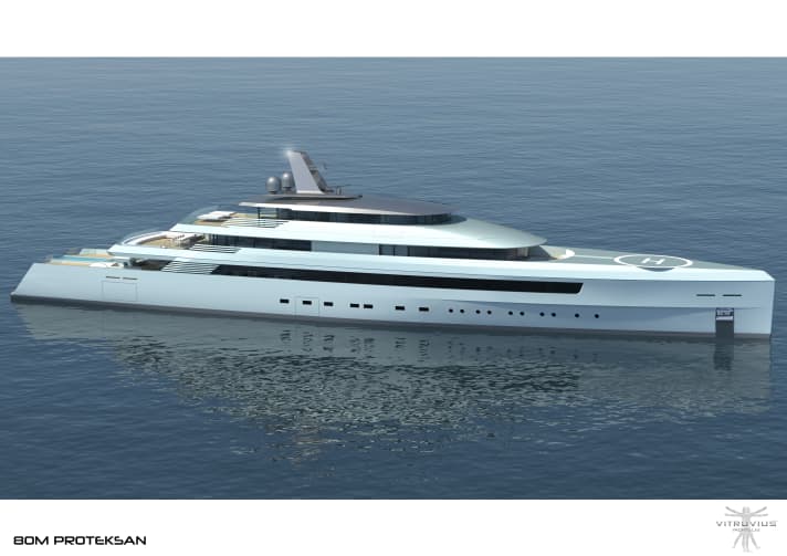 Turquoise Yachts: This 80-metre concept from Vitruvius Yachts is part of the Turkish shipyard's new portfolio. | t.