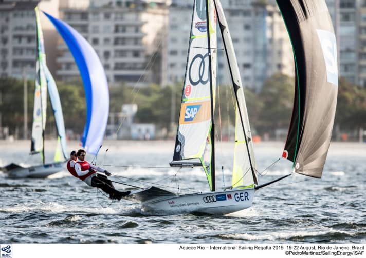   They reckon they have a chance of winning a medal if they qualify for the Olympics: Erik Heil and Thomas Plößel in the 49er. The Berlin duo won bronze at the dress rehearsal