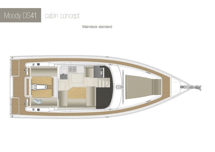   Il y a une zone de couchage à l'avant du bateau