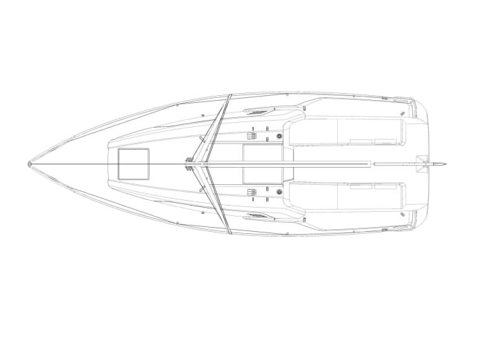   Großes Cockpit, Winschen nur auf dem Kajütdach