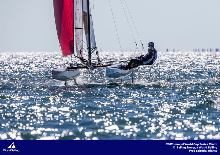   Beautiful study of the Argentinian Nacra 17 Olympic champions Santi Lange and Cecilia Carranza Saroli