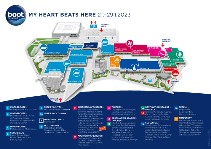 Le boot fait tout nouveau : les plongeurs ont une nouvelle maison dans le hall 12, avec un énorme réservoir de plongée. Les voiliers sont à voir dans les halls 15 et 16.