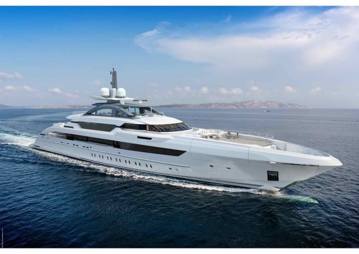"Kometa" picks up speed: Espen Øino styled the exterior of the 70-metre hull, which has a range of 4000 nautical miles. | t.