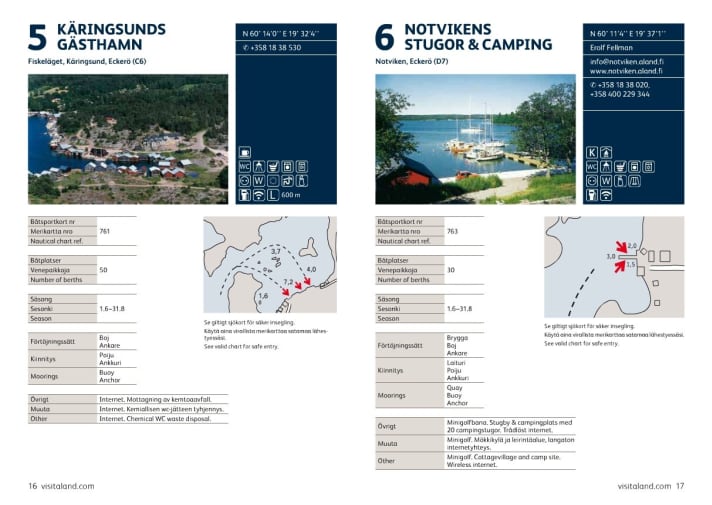   Il existe également un manuel PDF gratuit pour les ports des îles Åland.