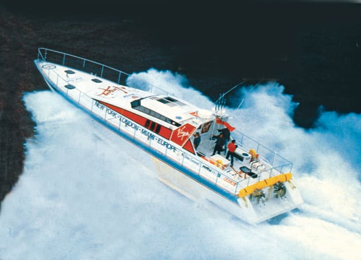   Built for the record: "Virgin Atlantic Challenge" by Richard Branson.