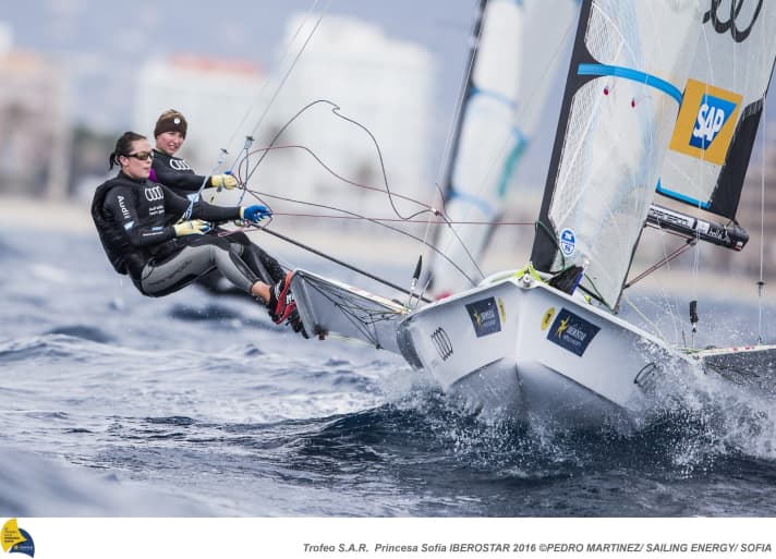   Tina Lutz and Susann Beucke in action off Palma de Mallorca