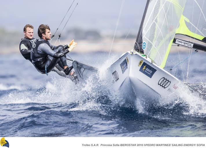   Justus Schmidt et Max Boehme ont également réussi à prendre un bon départ dans cette régate décisive : quatrième place après trois courses