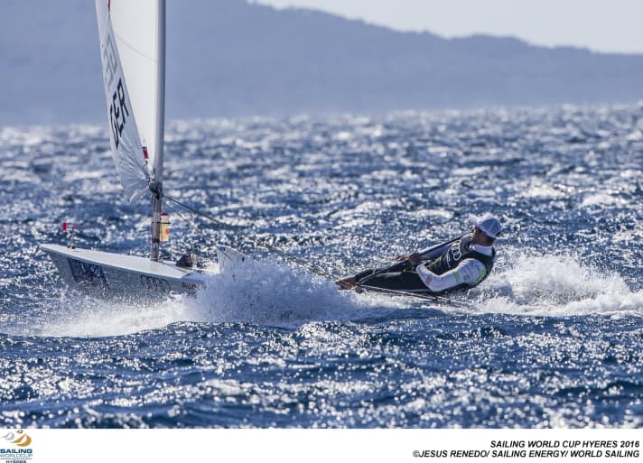   Enjoying the World Cup races off Hyères: Philipp Buhl