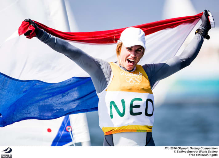   Vendetta riuscita: La velista olandese Marit Bouwmeester è campionessa olimpica nel Laser Radial dopo aver vinto l'argento quattro anni fa