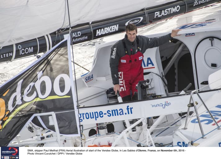   Paul Meilhat ha iniziato la sua prima Vendée Globe con ottimismo. Ora deve affrontare un compito difficile