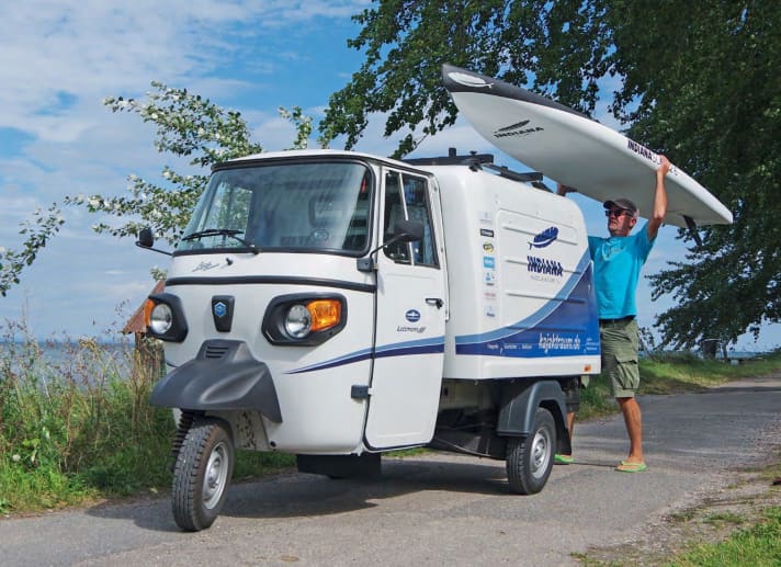 We head home on three wheels.