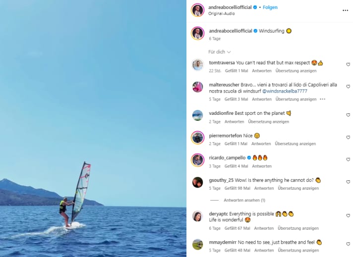 Andrea Bocelli Windsurf