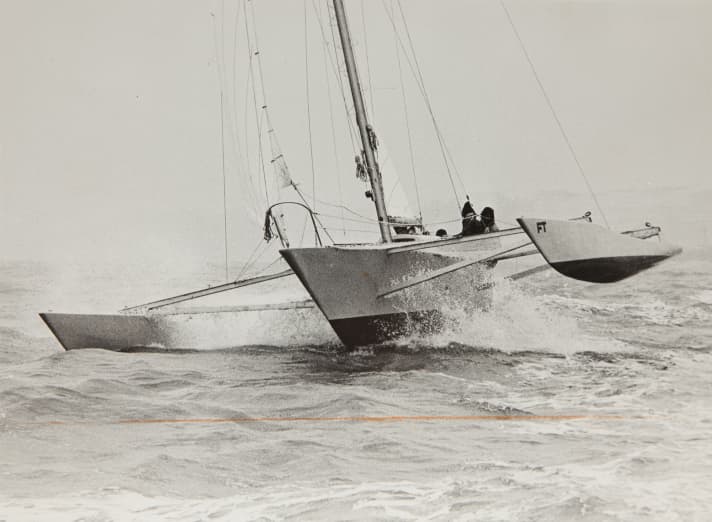 David Palmer's Kelsall trimaran "FT" during test drives off Ramsgate