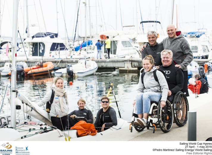   Les meilleurs Allemands dans les disciplines olympiques et paralympiques s'amusent ensemble lors de la Coupe du monde au large de Hyères