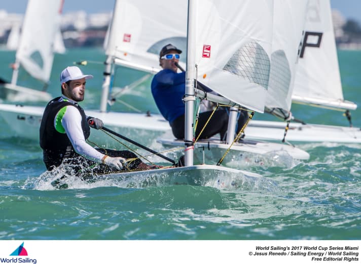  De nouveau dans son élément : Philipp Buhl lors de la régate de Coupe du monde au large de Miami