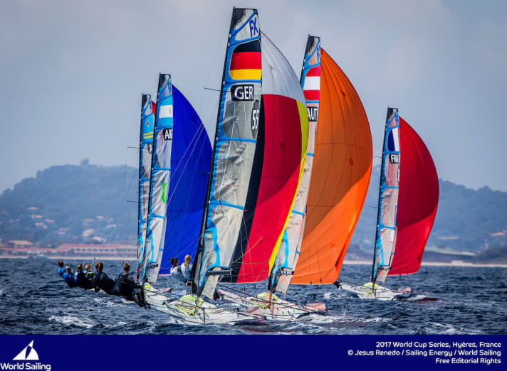   Meilleur équipage allemand de German Sailing Team devant Hyères avec une deuxième place : la barreuse Victoria Jurczok et Anika Lorenz