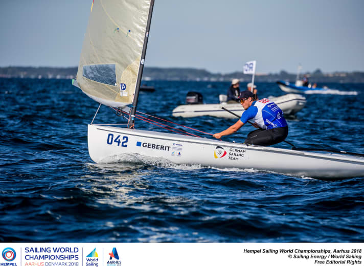   Phillip Kasüske a franchi la ligne d'arrivée de son groupe en septième position lors de l'ouverture du championnat du monde.