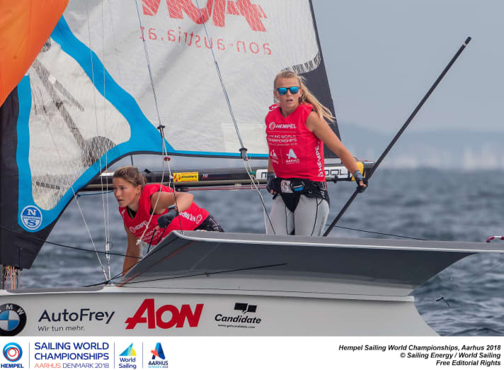  Le austriache Tanja Frank e Lorena Abicht guidano la classifica dei 49er dopo una giornata di successo