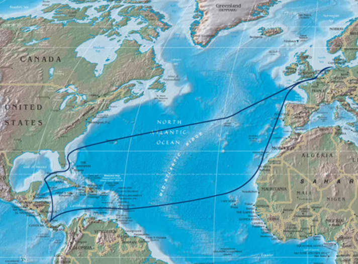   Die Reiseroute der Schüler