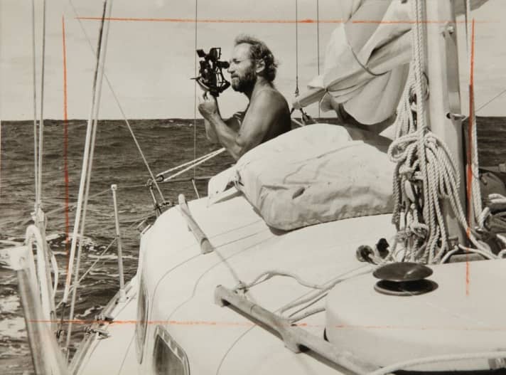   Those were the days: The single-handed skipper works with the sextant