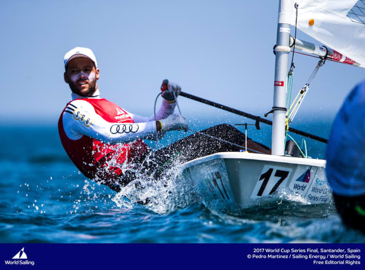   Ebenfalls "powered by" Audi: Laser-Ass Philipp Buhl, der in zwei Wochen bei der Laser-WM in Split um eine Medaille kämpfen will