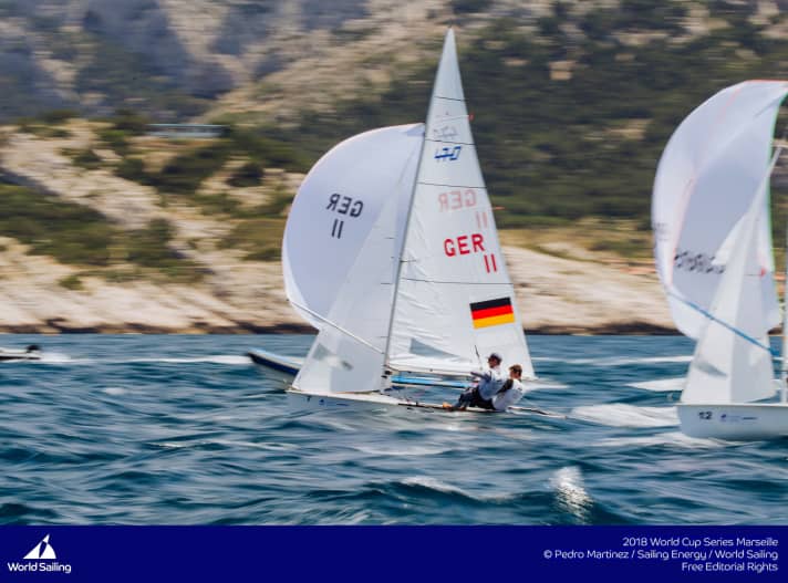   Waren schnell unterwegs, segelten aber beim Weltcup-Finale vor Marseille am Medaillenrennen vorbei: Simon Diesch und Philipp Autenrieth