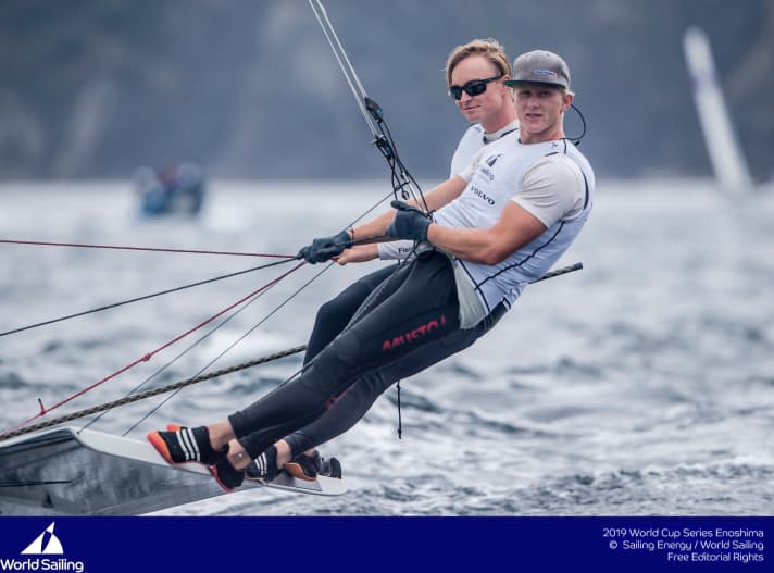   Eager to attack before Enoshima: World Championship bronze medallists Tim Fischer and Fabian Graf in the 49er