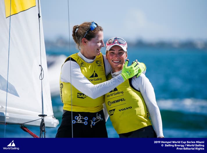   World Cup winners for the first time in their careers: Frederike Loewe and Anna Markfort