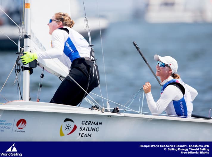   Maintained an overview, especially in the final, won the medal race and catapulted themselves to bronze: the Berlin 470 sailors Frederike Loewe and Anna Markfort