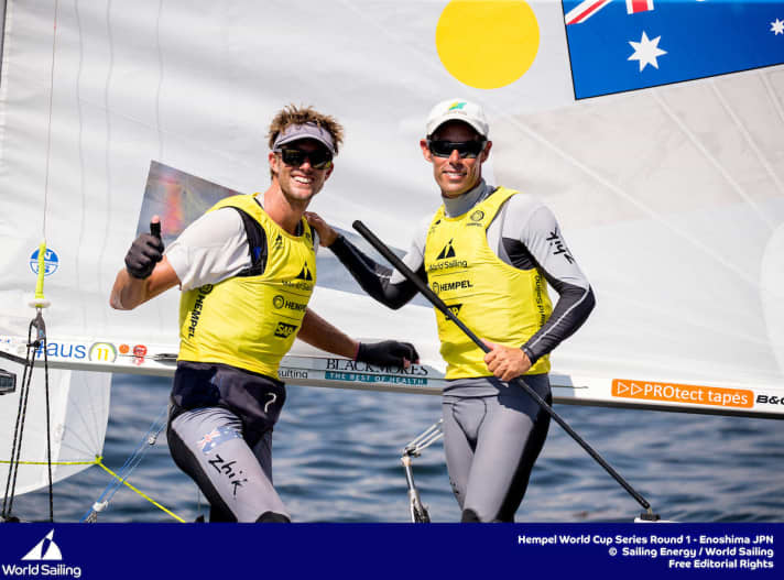   Olympic champions, world champions, World Cup winners and top favourites on course for Tokyo 2020: Australian 470 high-flyers Mathew Belcher and Will Ryan dominated the competition off Enoshima
