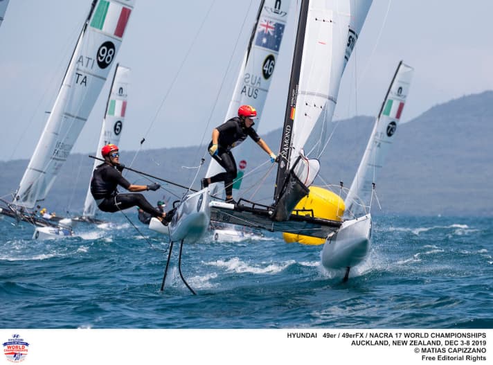   Paul Kohlhoff and Alica Stuhlemmer in action off Auckland