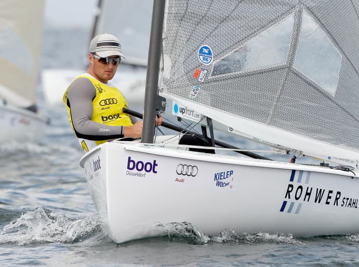   Max Kohlhoff en Finn-Dinghy