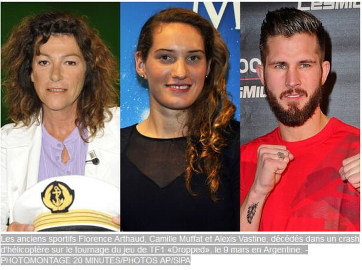   Florence Arthaud, Camille Muffat and Alexis Vastine are among the victims of the helicopter crash in Argentina