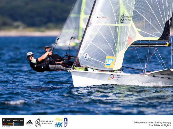   Als Siebte sind sie vor den drei Finalrennen am Freitag bestes deutsches Team: Jakob Meggendorfer und Andreas Spranger vom Bayerischen Yacht-Club