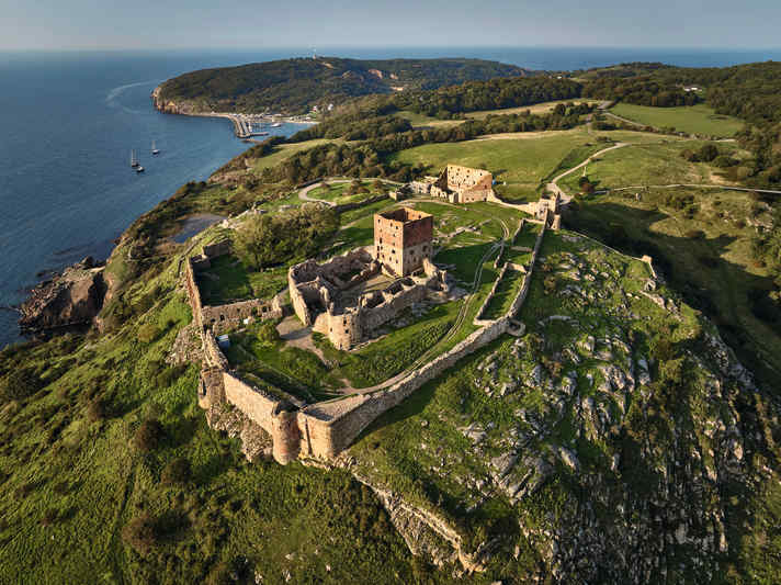 Old Hammerhuus fortress on the island of Bornholm