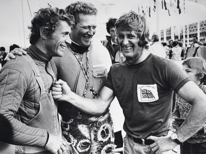   Libor, his co-skipper Lumi Naumann and their enduring rival Rodney Pattison: The Englishman later helped Libor win the World Championship on his Listang