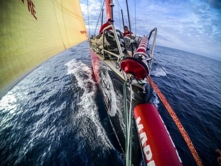   Mapfre hatte im Prolog die Bugspitze vorn und ist nun Top-Favorit für die 13. Auflage des Volvo Ocean Race