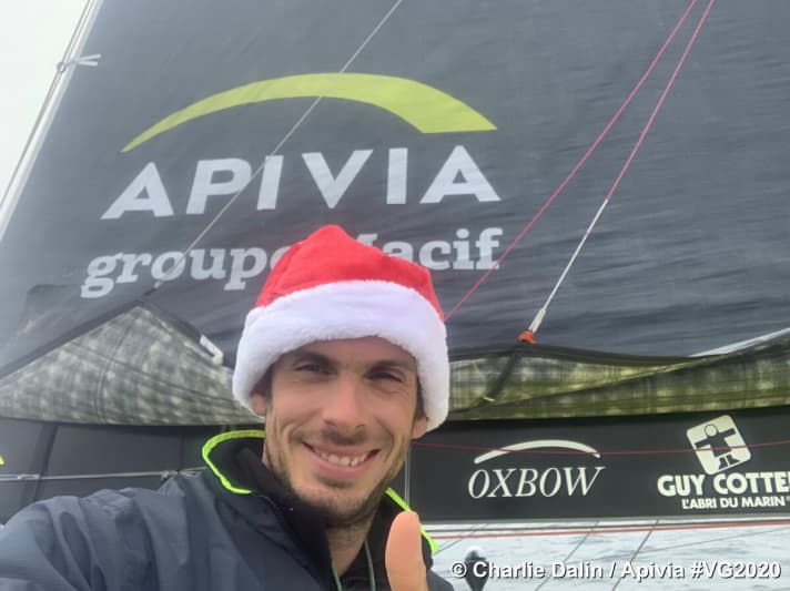   Back on top at Christmas: a merry Christmas for "Apivia" skipper Charlie Dalin