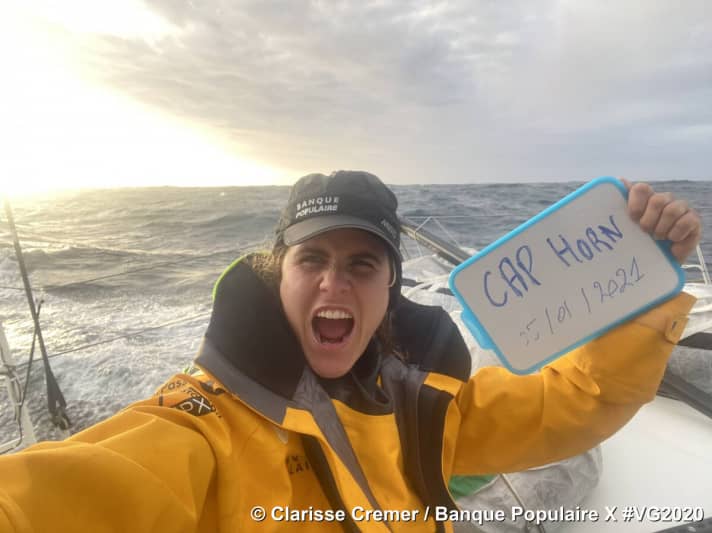   Cap Horn réussi ! Clarisse Crémer hurle de bonheur après son triomphe personnel lors de la première du Vendée Globe
