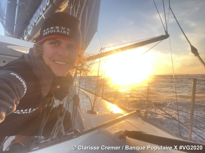   Audacieuse, entraînante et réussie : la skipper de "Banque Populaire X" Clarisse Crémer lors de sa première aux Vendée Globe