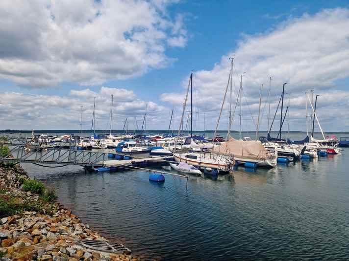 Der 1. Wassersportverein des Lausitzer Seenlandes am Südufer des Geierswalder Sees.