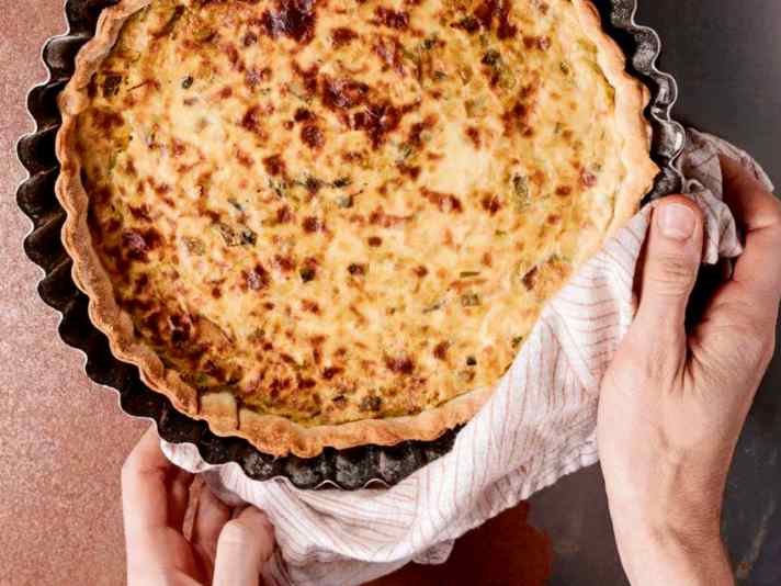This leek quiche is an integral part of the Sea Shepherd marine conservationists' on-board catering.